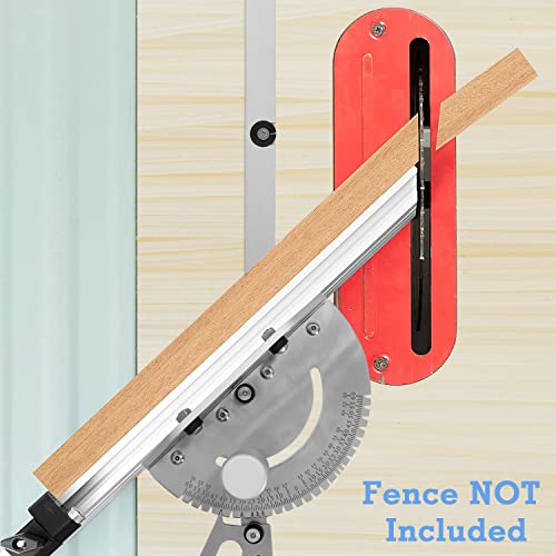 Precision Miter Gauge with a Standard Slot (3/4” x 3/8”), Table Saw Miter Gauge High Accuracy Miter Saw Protractor with 27 Angle Stops, Great