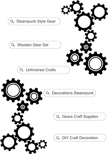 Wooden Gear Set up to 5.9" Unfinished Crafts & Decorations Steampunk Design DIY Paint the Gears Craft Supplies WoodArtSupply