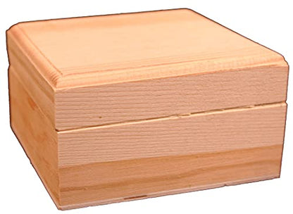 Creative Hobbies® Mini Wood Craft Box 3.5 Inch, Unfinished, Hinged Lid and Magnetic Closure - WoodArtSupply