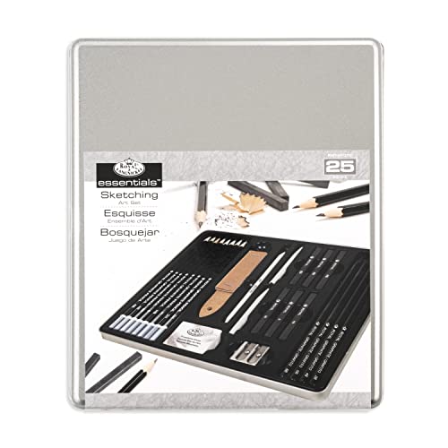 Royal & Langnickel Essentials(TM) Sketching Art Set W/Tin Blue, 1 count (pack of 1) - WoodArtSupply