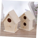Yardwe 5 Pcs Garden Desktop Hanging Bird Ornament Bird House DIY Unfinished Birds Pendant Birdhouse Kit Mini Birdhouse Small Birdhouse Kids Suit Yardwe
