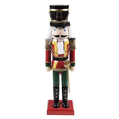 Clever Creations Soldier 14 Inch Traditional Wooden Nutcracker, Festive Christmas Décor for Shelves and Tables Clever Creations