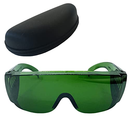 Laser Safety Glasses Eye Protection YAG UV IPL Light Typical 1064nm Laser Protection Glasses Goggles OD 4+ Green Color for Laser Engraving Cutting - WoodArtSupply