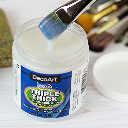 DecoArt Triple Thick Gloss Glaze - Jar, 8fl oz - WoodArtSupply