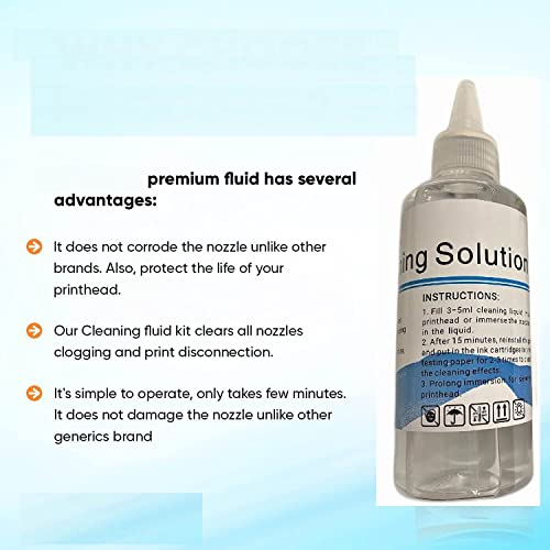 Inkpro Sublimation Printhead Cleaning Kit Inkjet Universal Printer Nozzle Cleaner Solution Print Head Cleaning for Epson HP Brother Canon - Works on Generic