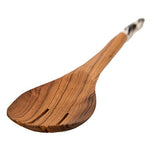 Olive Wood Salad Server Set in an eco-friendly Gift Bag – 2 Piece Fair Trade, Large Wooden Salad Server Spoons. Hand Carved & Beautifully Designed in African Inspired Design