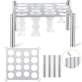 Yaocom 2 Pcs Chess Piece Holder for Casting Chess with 1 Holder and 4 Legs DIY Silicone Molds Accessories for Making Game Kit Set, 6.5 x 6.5 x 3 Yaocom