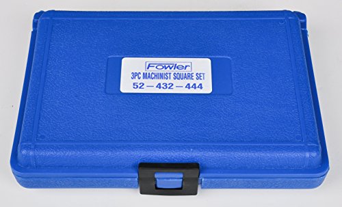 Fowler 52-432-246-0 Machinist Hardened Steel Square Set, 2", 3",4",and 6" Blade Size Fowler