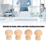 Wooden Mushroom Ornament, Unfinished Mushrooms, 50pcs Wood Mushroom DIY Toy in Clear Box, Plain Unpainted Mini Mushroom for Arts and Crafts Projects AUNMAS