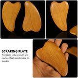 EXCEART 2pcs Wooden Scraping Massage Tool Heart- shaped Wood Face Scraping Board Facial Body Care Scraping Plate Therapy Tool, Anti Cellulite, Manual EXCEART