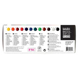 Liquitex BASICS Acrylic Fluid Paint, 12 x 118ml (4-oz.) Bottle Set Liquitex