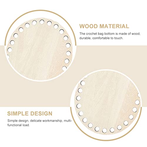 Milisten 4pcs Wooden Basket Bottom Wooden Base Shaper Blank Crochet Base for Thick Yarn DIY Knitting Basket Weaving Supplies Oval - WoodArtSupply