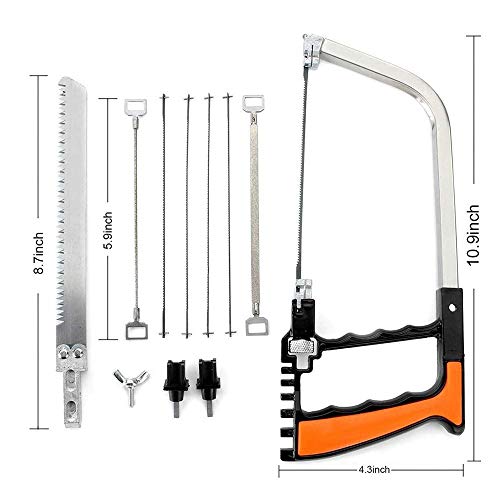 12Pcs Multifunction Handsaw Set,Hacksaw,Coping Saw, Bow Saw, Wood Saw, Steel Saw for Cutting Wood, Tile, Glass, Metal, Plastic, Ceramic Hunting, SYWAN