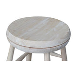 International Concepts Swivel Stool Barstool, 24 inch, Unfinished IC International Concepts