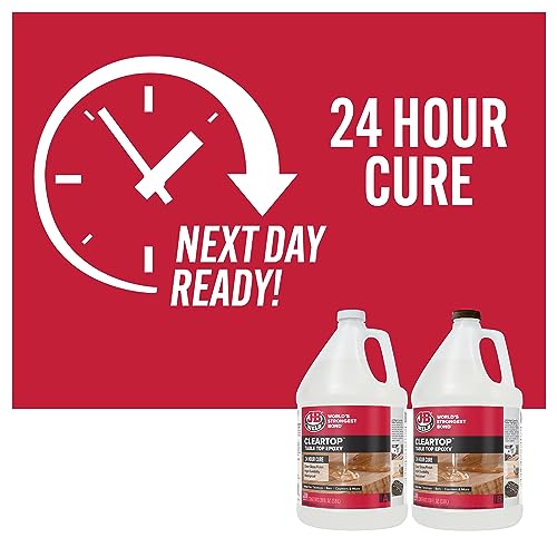 J-B Weld Tabletop Epoxy, 24 Hour Cure, Cleartop, 2 Gallon Kit - WoodArtSupply