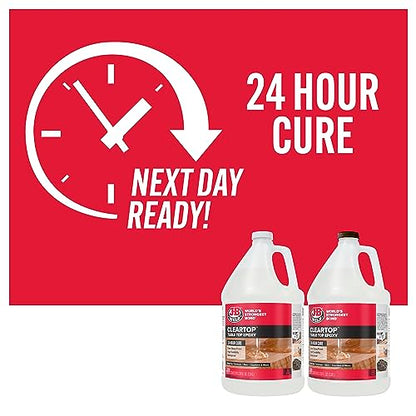 J-B Weld Tabletop Epoxy, 24 Hour Cure, Cleartop, 2 Gallon Kit - WoodArtSupply