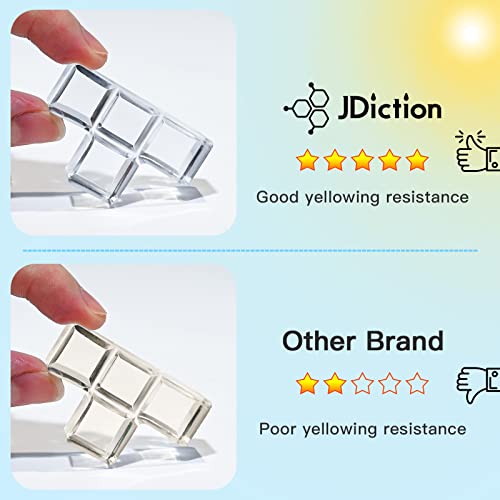 JDiction UV Resin 300g, Crystal Clear UV Resin Solar Cure Sunlight Activated Hard Resin Kit for Jewelry Making, Casting and Coating, DIY Crafts JDiction