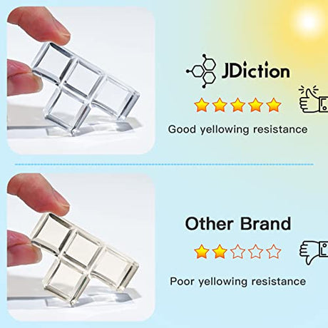 JDiction UV Resin 300g, Crystal Clear UV Resin Solar Cure Sunlight Activated Hard Resin Kit for Jewelry Making, Casting and Coating, DIY Crafts JDiction