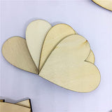 ccHuDE 50 Pcs Blank Unfinished Wooden Hearts Bulk Wood Slices Discs DIY Craft Cutout Pieces for Wedding Christmas Embellishments 2.0 inch ccHuDE