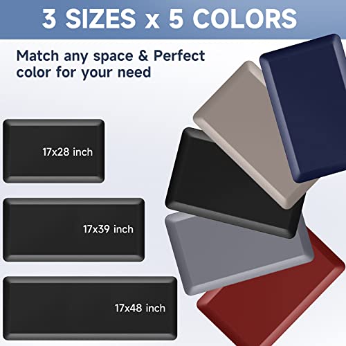 4/5 Inch Thick Kitchen Mats for Floor, StepRite Kitchen Rug for Standing Desk, Non-Slip, Thicker, Stain Resistant, Waterproof, Comfort Anti Fatigue StepRite