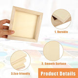 CYEAH 6x6 inch Wood Panel Boards Set of 15, Unfinished Wood Canvas Boards Wooden Panel Boards for Crafts, Painting, Pouring, Arts Use with Oils, CYEAH