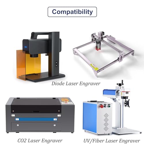 UNIXYZ Colored Laser Engraving Marking Paper for CO2 Diode DIY Laser Engraver Machine Tools for Ceramics Glass Crystal Stone Tiles (12 Colors + - WoodArtSupply