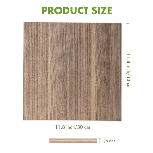 ROBOTIME 6Pcs 3mm Walnut Plywood for Laser Cutting, 1/8 Plywood Crafting Wood 12"x12", Engraving and DIY Projects, Thin Walnut Boards for Wood - WoodArtSupply