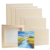9 Pack Wood Canvas Boards Wood Panel Boards Unfinished Wood Canvas Panels Square Wood Panels Wooden Panels, Blank Wooden Canvas for Painting, Voittozege