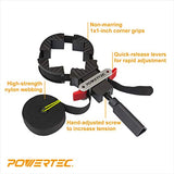 POWERTEC 71017 Quick Release Band Clamp | Woodworking Frame Clamping Strap Holder POWERTEC
