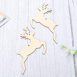 TEHAUX Unfinished Wood Ornaments en Rein ornt Rustic Christmas Tree Wooden Slices TEHAUX