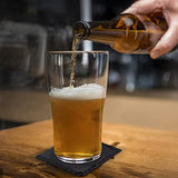 24 Pack Drink Coasters Set, SIJDIEE 4 Inch Square Slate Stone Drink Coasters with Round Blank Wood Craft Coasters for DIY Painting Wood Engraving SIJDIEE