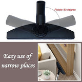 Replacement Vacuum Floor Brush Head with 32MM Connection & 1-3/8-Inch to 1-1/4-Inch Adapter | Works on Low Carpet & All Floors | Horse Hair Hardwood GHAMADE