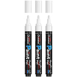 Overseas White Paint Pens Paint Markers - Permanent Acrylic Markers 3 Pack, Water Based, Quick Dry, Waterproof Paint Marker Pen for Rock, Wood, Overseas