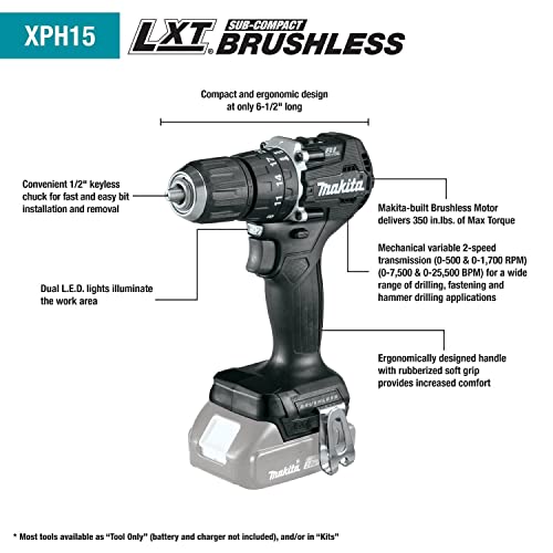 Makita CX205RB 18V LXT® Lithium-Ion Sub-Compact Brushless Cordless 2-Pc. Combo Kit (2.0Ah) - WoodArtSupply