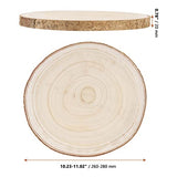LEXININ 6 Pack 10-11 Inches Natural Wood Slices, 25-28cm Unfinished Wooden Log Slices, Round Large Wood Circles for Weddings, Table Centerpieces, LEXININ