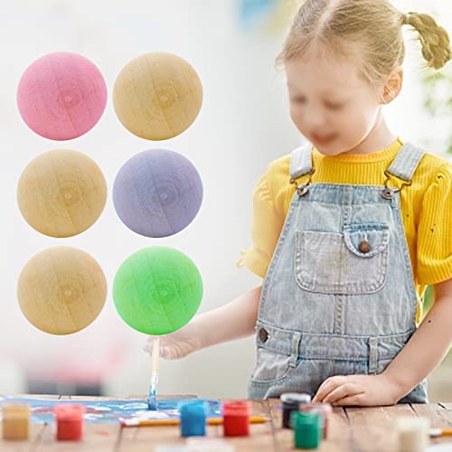 Enkrio 100 PCS Unfinished Wood Beads 0.78 inch Natural Round Wooden Balls for Home Farmhouse Decor and DIY Crafts Enkrio