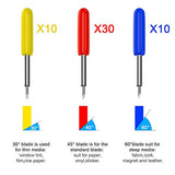 Hadwoer 50PCS Replacement Cutting Blades for Cricut Explore Air 2/Air 3/Maker/Maker 3, Includ 10PCS Fine Point Blade, 30PCS Standard Blaeds and 10PCS Hadwoer