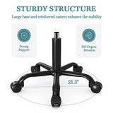 HOOMIC Rolling Stool Swivel Salon Shop Stool Chair Adjustable Drafting Stool Massage Spa Stool with PU Leather Cushioned in Black… HOOMIC