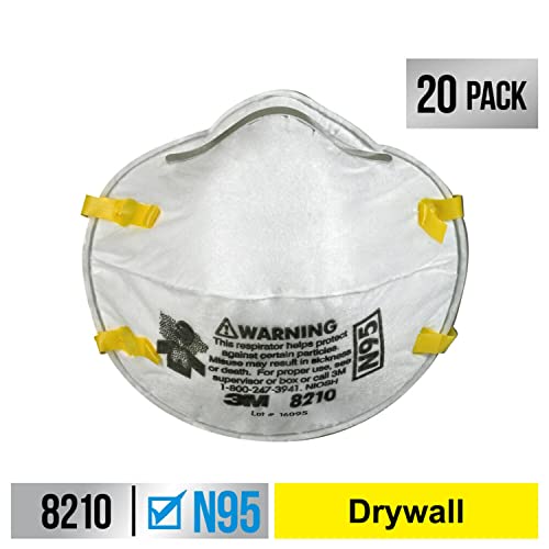 3M Drywall Sanding Respirator, N95, 20-Pack 3M