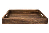 GoCraft Handmade Classic Wooden Tray Large Size | Serveware Kitchen Accessories Tray - 16.5" GoCraft