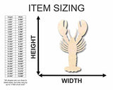 Unfinished Wood Lobster Shape - Ocean - Nursery - Craft - up to 24" DIY 6" / 1/8" 24 Hour Crafts
