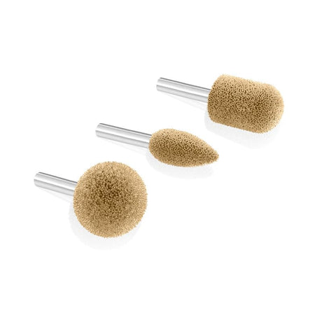 Kutzall 3-Piece Rotary Burr Kit - 1⁄4" Shaft, Fine - Woodworking Attachment for Bosch, DeWalt, Makita, Milwaukee Tools - Structured Tungsten Carbide Kutzall