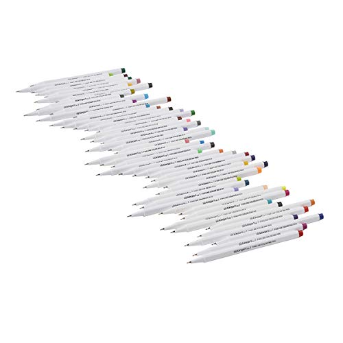 KINGART 418.18 Fine Line Color Ink Pens, Set of 48 Unique Colors, Tip Size 0.4 mm KINGART