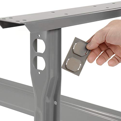 Global Industrial Fixed Height Workbench C-Channel Flared Leg, Steel Square Edge, 72" W x 30" D x 34" H, Gray - WoodArtSupply