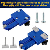 TRAVEANT Thin Rip Jig, Table Saw Jig Guide for Repeat Narrow Strip Cuts Works with Table Saw Router Table Band Saw - Extended Version (Klein Blue) Traveant
