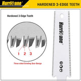 HURRICANE Japanese Hand Saw, 6 Inch (150mm) Double Edge Sided Pull Saw, SK5 Flexible Blade, 14/17 TPI Flush Cut Saw, Beech Handle Wood Saw, HURRICANE