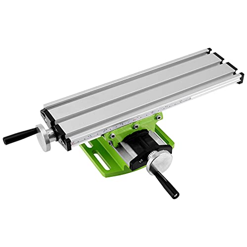 MUKLEI 12.2 Inches Milling Machine Worktable, Multifunction Mill Working Table, X-Y Axis Milling Machine for Mini Drill and Drill Bracket MUKLEI