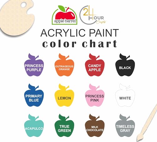 Apple Barrel Acrylic Paint | 2 oz | Satin Multi-Surface Craft Paint | MADE IN THE USA | Non-Toxic | Safe for Indoor & Outdoor Use | 12 Colors Black - WoodArtSupply