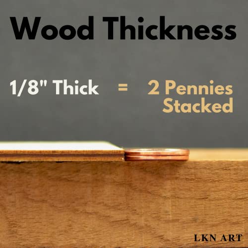 Unfinished Rectangular Cross Wood Cutout (1/8" Thickness, Small 4.25" x 6.25" (Package of 10)) LKN ART