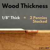 Unfinished Rectangular Cross Wood Cutout (1/8" Thickness, Small 4.25" x 6.25" (Package of 10)) LKN ART